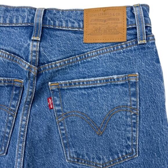 Levi's Ribcage Straight Ankle In Jive Tribe Size 26 - Picture 7 of 8
